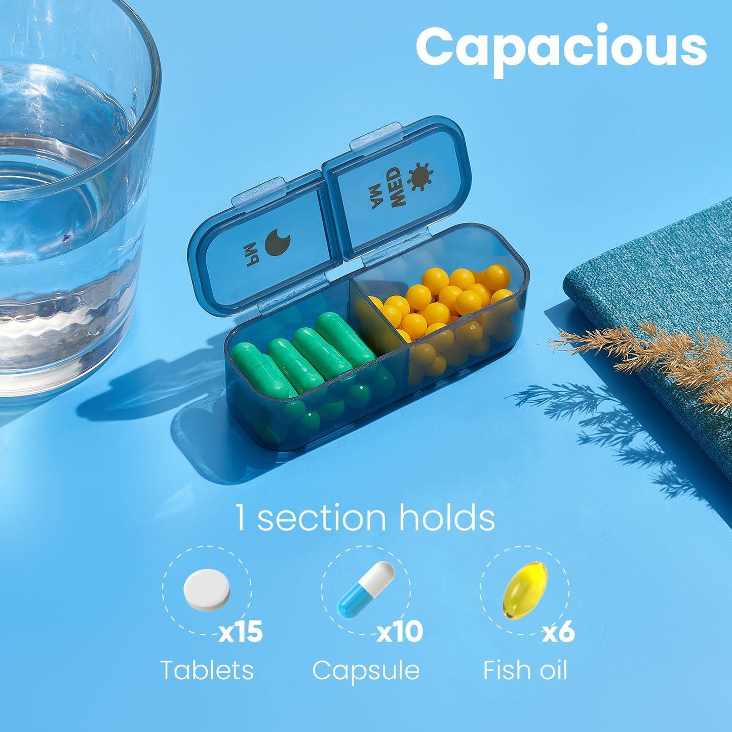 Weekly Medicine Organizer Pill Box Am Pm Pill Organizer 7 Day Pill