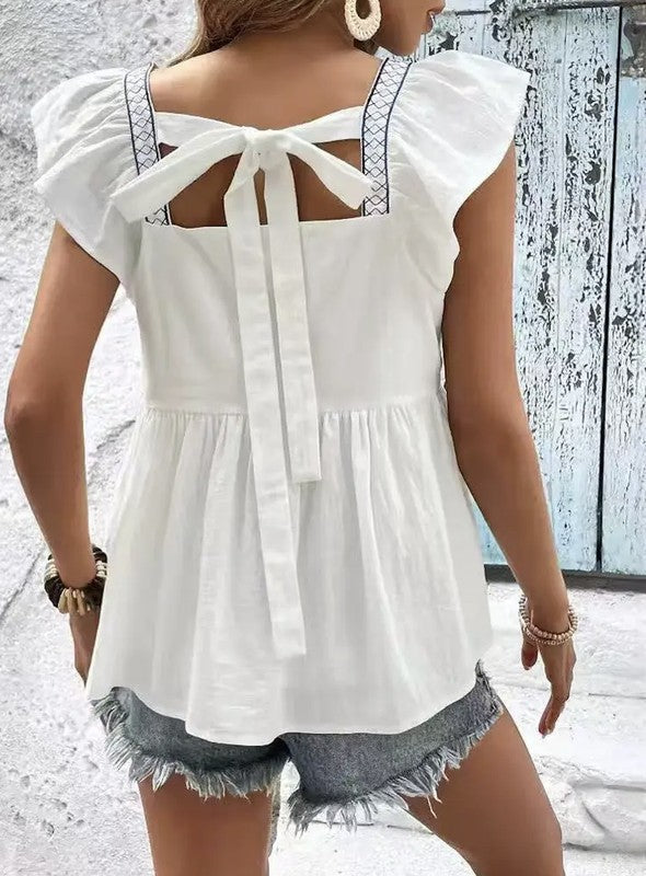 Floral embroidered blouse