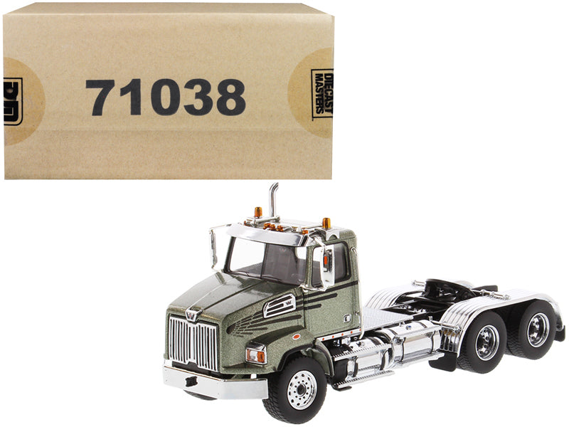 Western Star 4700 SB Tandem Day Cab Tractor Metallic Olive Green 1/50