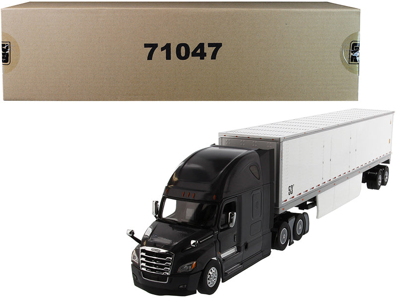 Freightliner New Cascadia Sleeper Cab Black with 53\' Dry Van Trailer