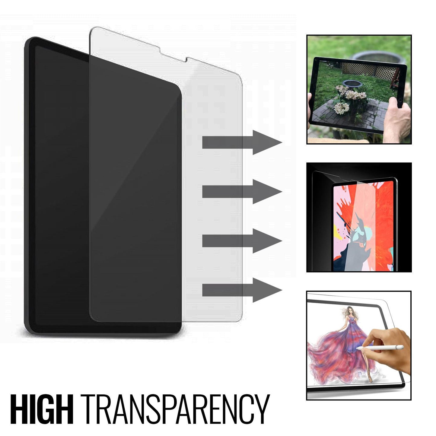 Tempered Glass Screen Protect For iPad Pro 12.9 Sensitive Scratch