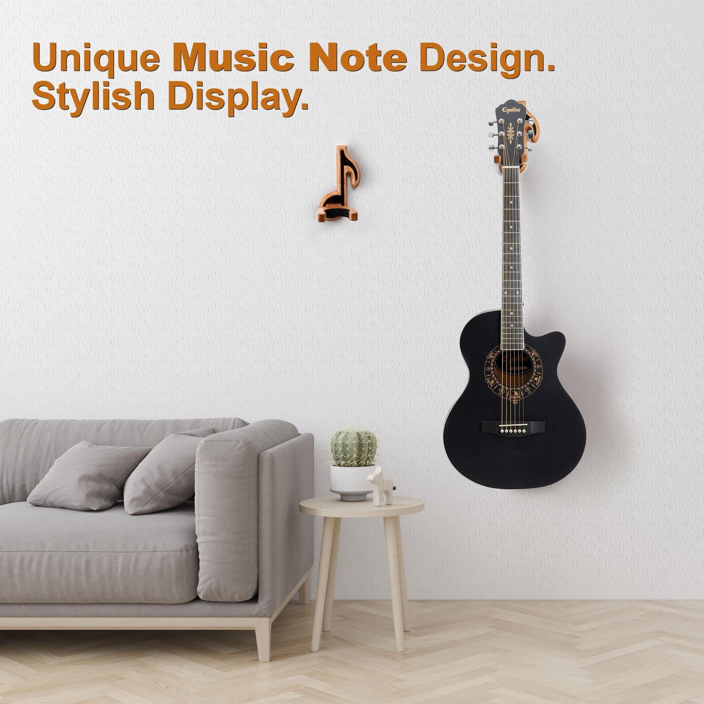 Guitar Holder Wall Mount Ash Wood Wooden Guitar Hanger Hook Stand Rack
