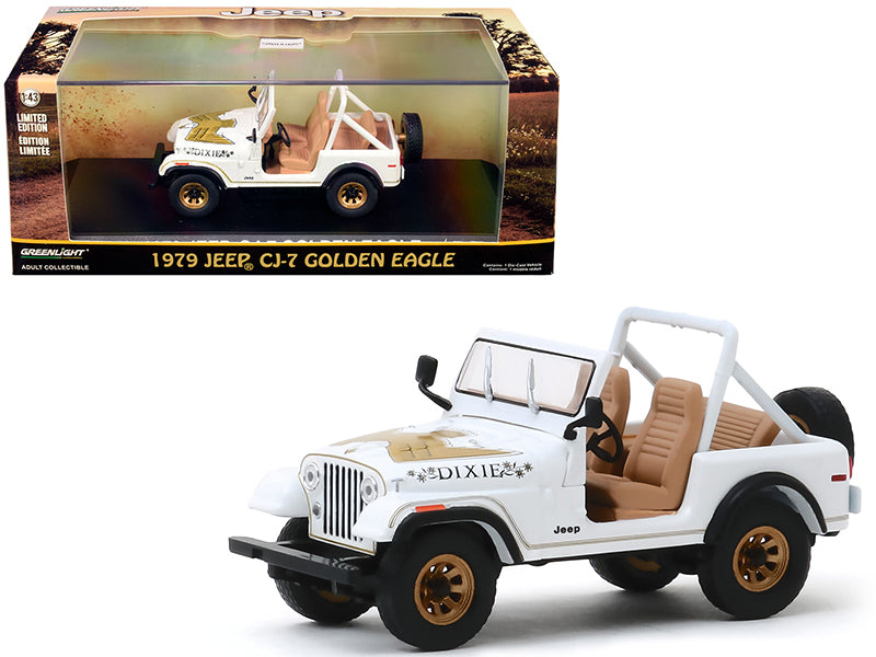 1979 Jeep CJ-7 Golden Eagle \Dixie\" White 1/43 Diecast Model Car by