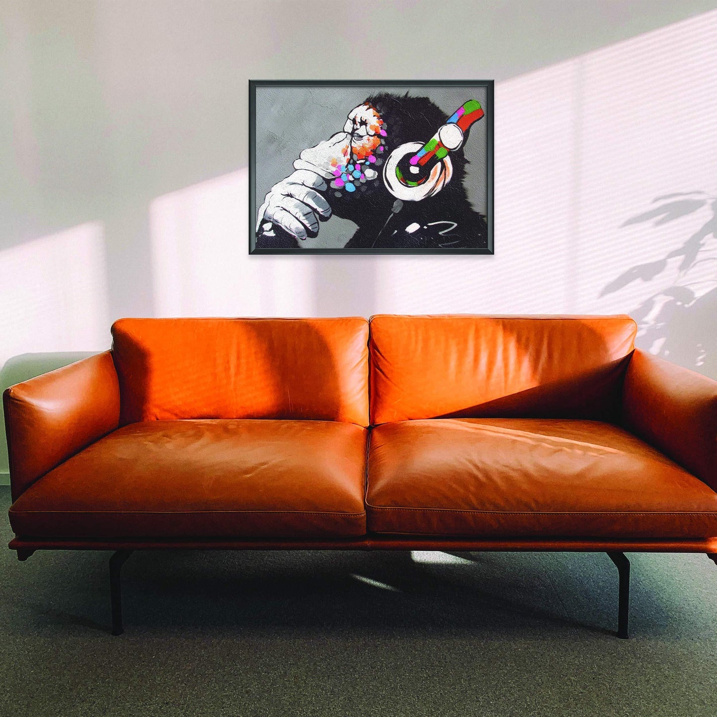 Banksy Monkey Graffiti Wall Art Poster For Guys Gamer Room Music