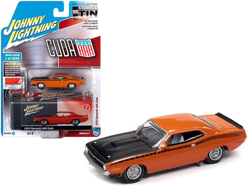 1970 Plymouth AAR Barracuda Vitamin C Orange with Black Stripes and