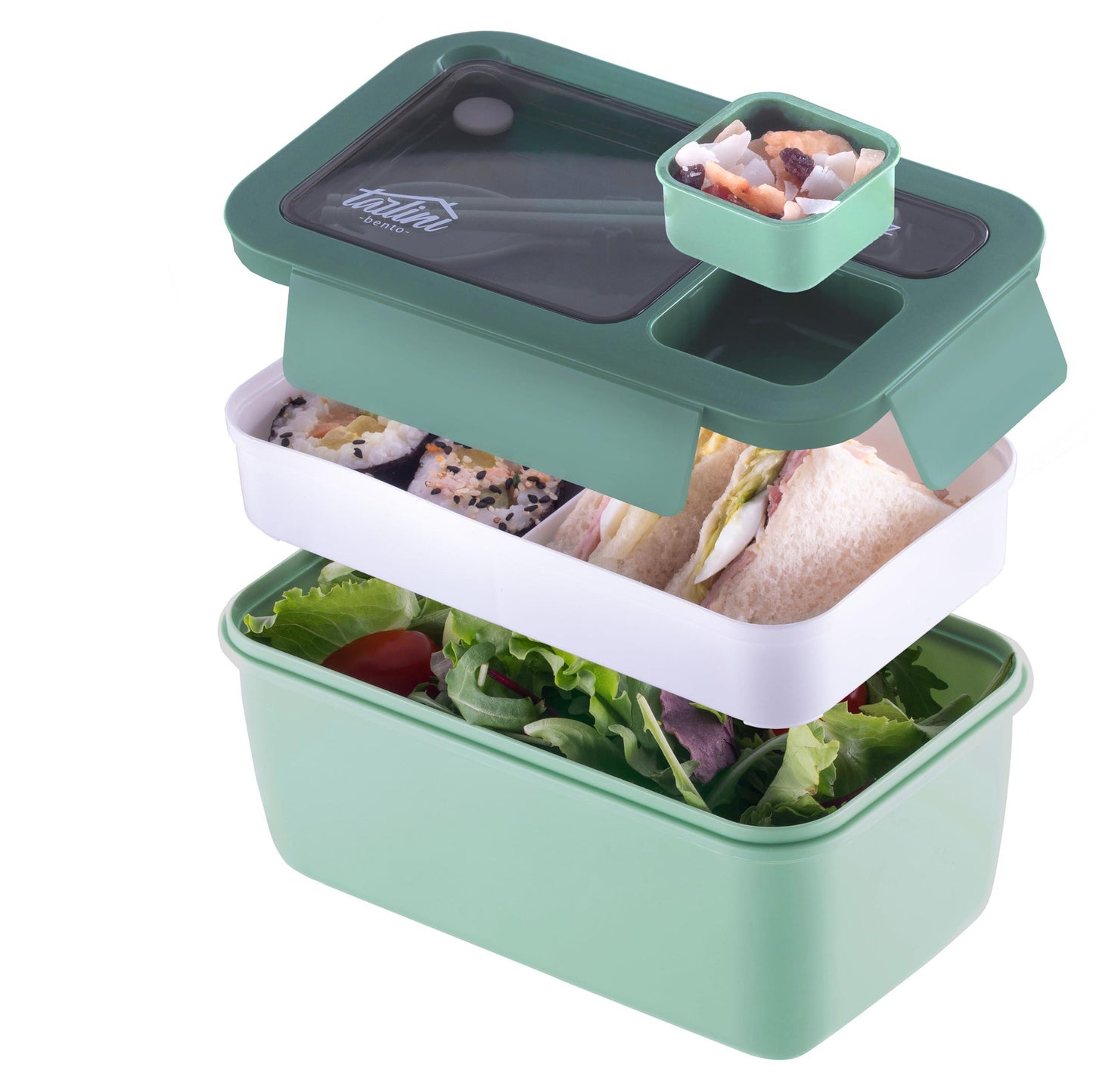 Tarlini | Green Bento box Premium Bento Lunch Box with Compartments