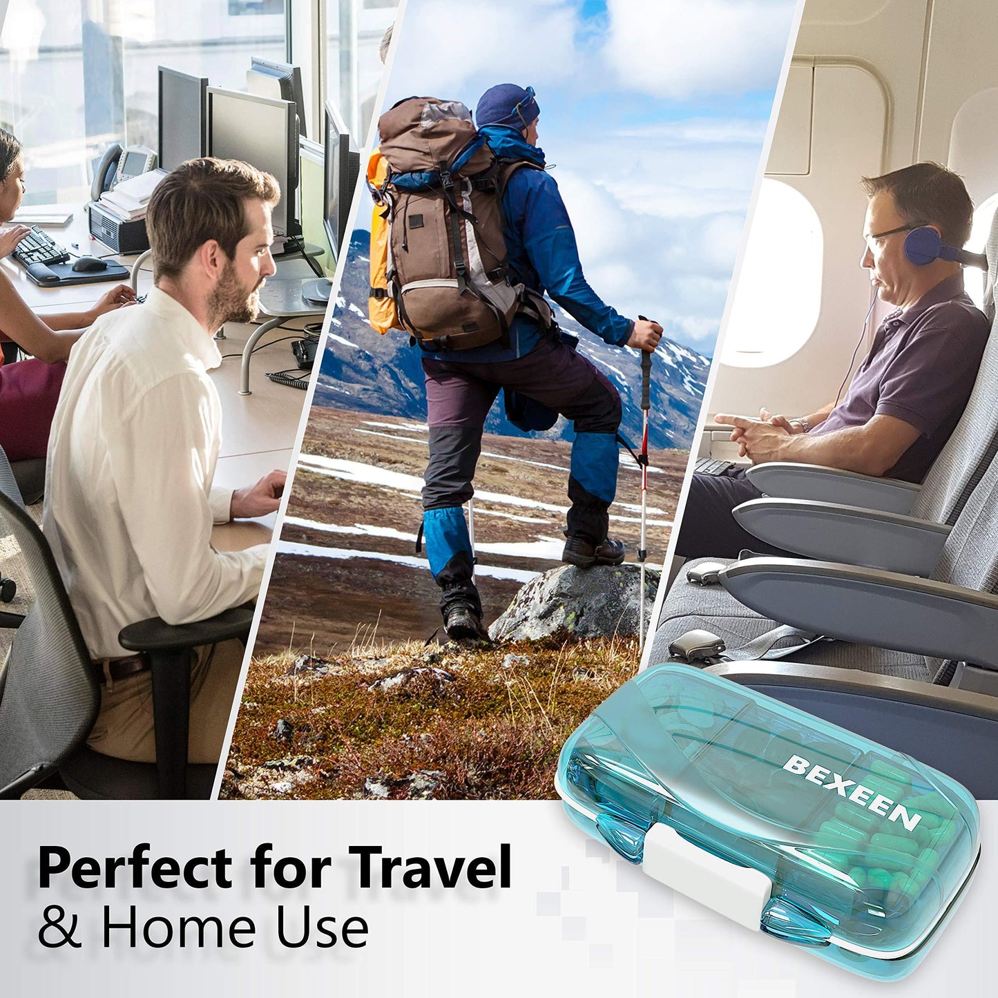 Travel Pill Organizer Moisture Proof Pill Holder Daily Medicine