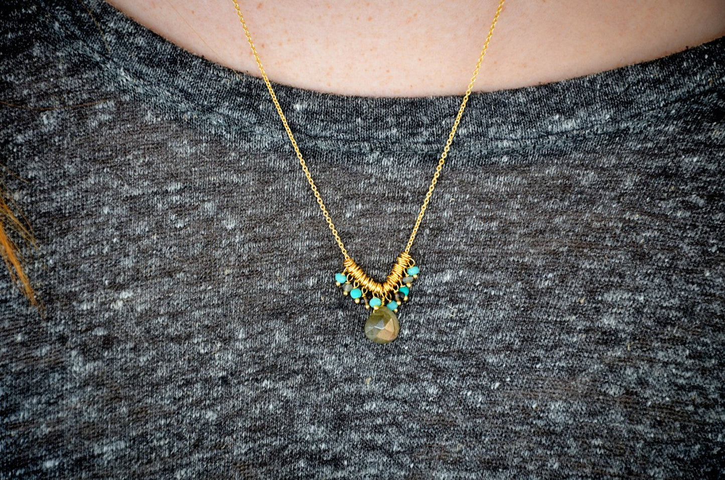 Smoky Quartz Drop Necklace