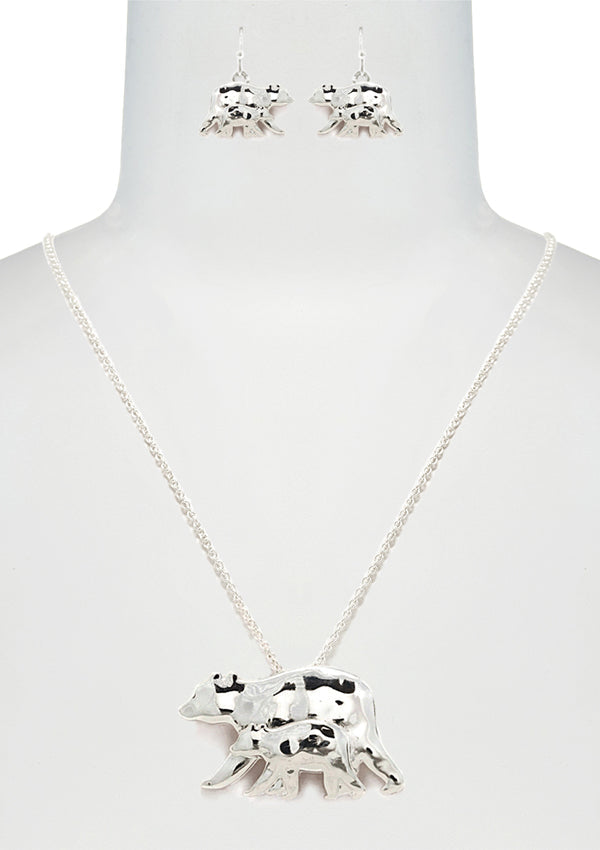 MAMA BEAR THEME NECKLACE SET