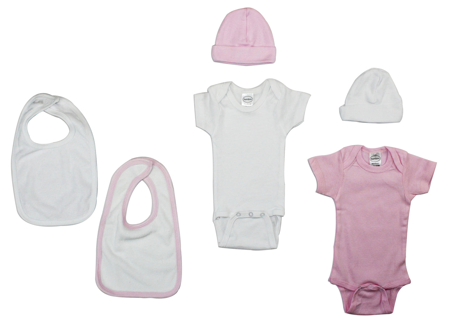 Bambini Girls' 6 Piece Layette Set