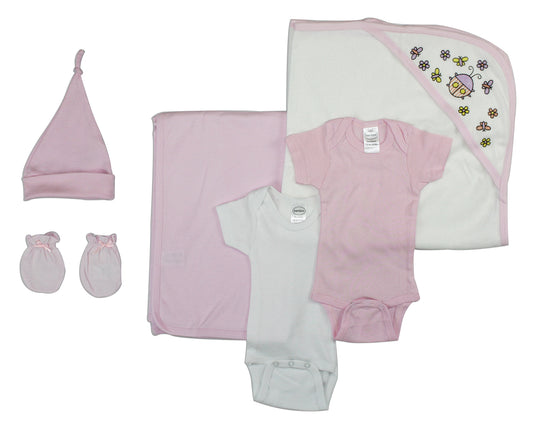 Newborn Baby Girl 6 Pc Layette Baby Shower Gift