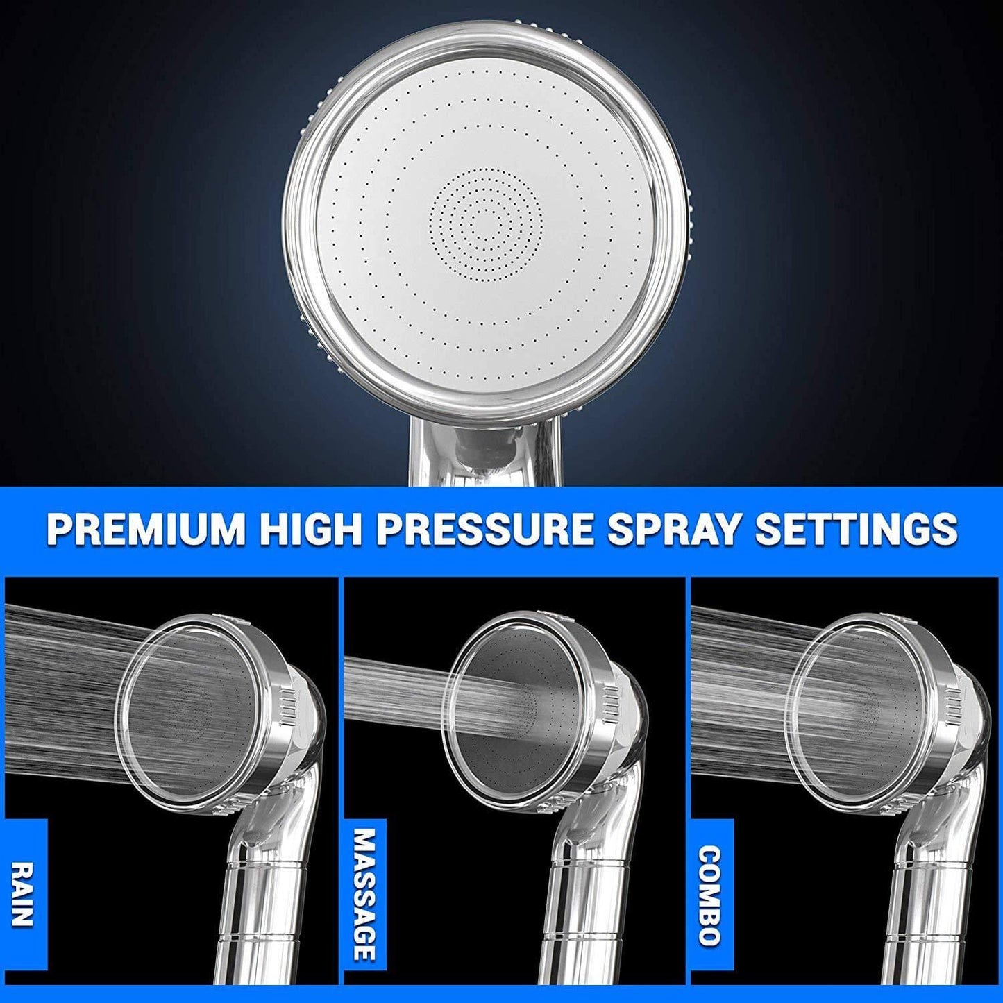 PureAction Luxury Filtered Shower Head with Handheld Hose  Hard Water
