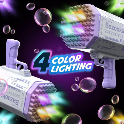 Bubble Machine Blaster   Purple Bubble Gun for Kids Adults Automatic