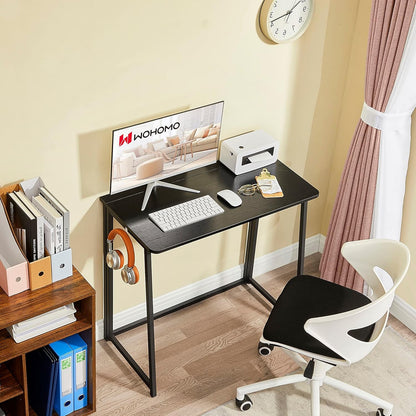 Folding Computer Desk, Small Writing Foldable Desk 31.5", Space-Saving