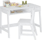 Kids Desk and Chair Set, Study Desk for Kids with Drawers, Wooden