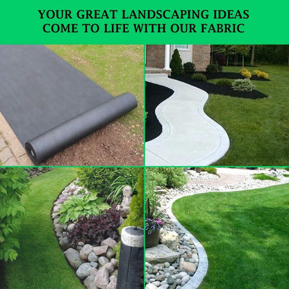 FLARMOR Non Woven Landscape Fabric‚Äì6Ftx100Ft 1.8oz Weed Barrier