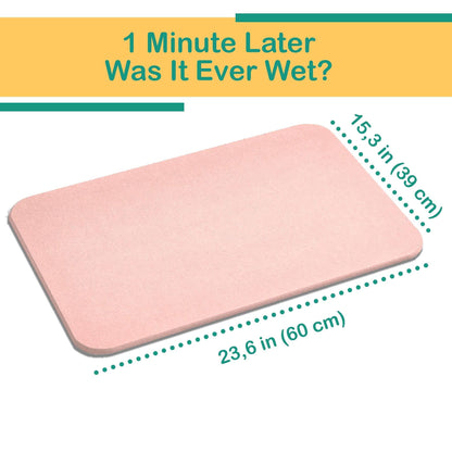 DURABLEZ Japanese Style 23.6'' x 15.3'' Fast Water Absorbing Diatomite