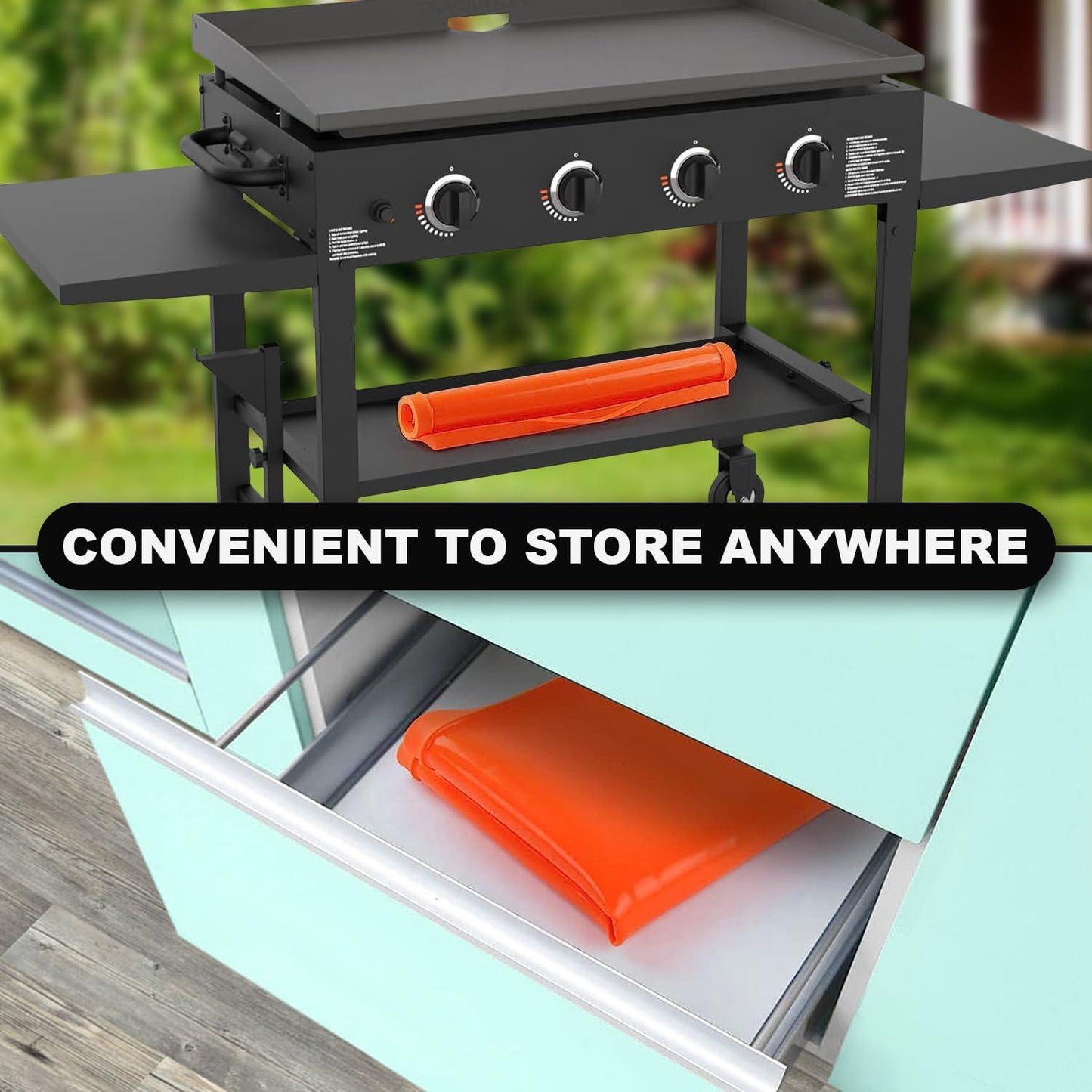Silicone Griddle Mat | Food Grade Silicone Grill Mat | Protect the Top