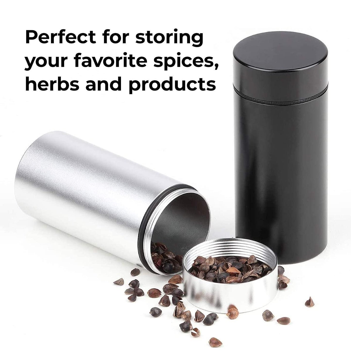 Portable Airtight Aluminum Herb Storage Container Durable Waterproof