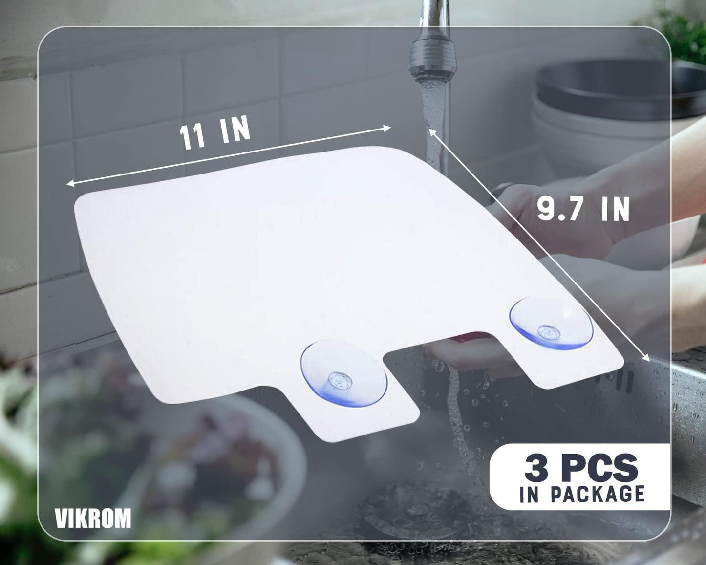 Kitchen Faucet Sink Splash Guard   3Pcs Dish Washing Block Water Guard