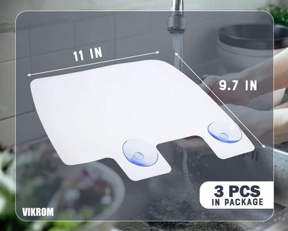 Kitchen Faucet Sink Splash Guard   3Pcs Dish Washing Block Water Guard