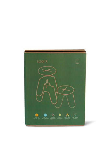 BABAI Wooden Kids Stool X in Grey Color for 18m-7yrs