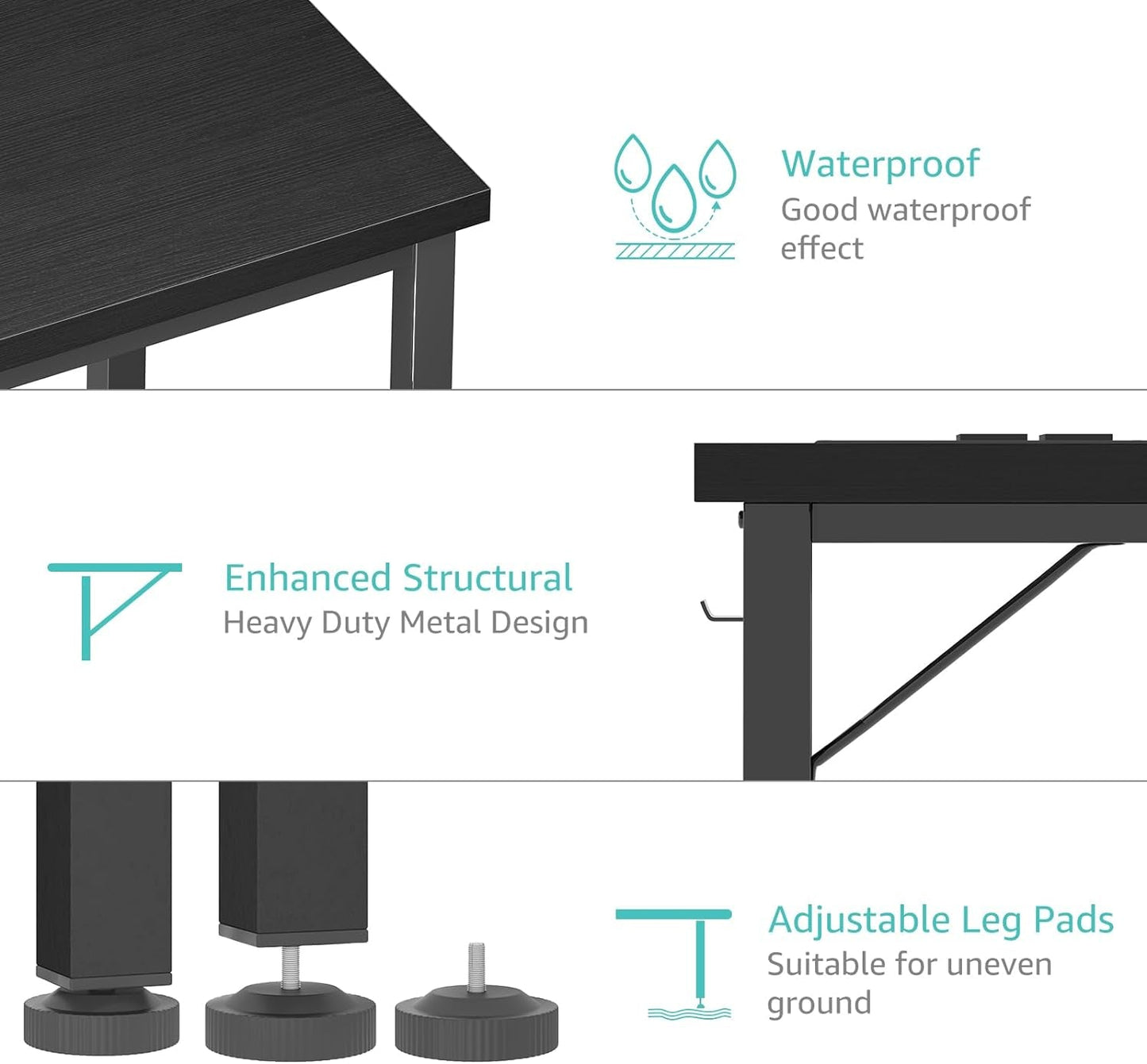 39 Inch Computer Desk with Power Outlet, 40 Inch Teen Study Table Home