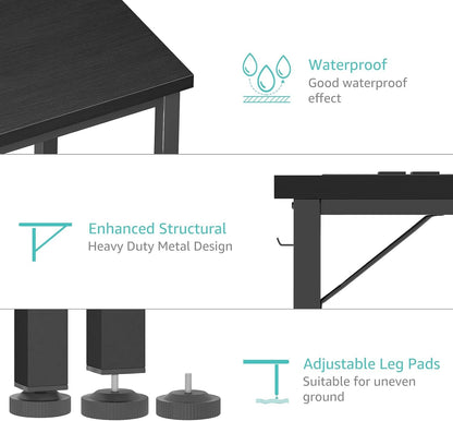 39 Inch Computer Desk with Power Outlet, 40 Inch Teen Study Table Home