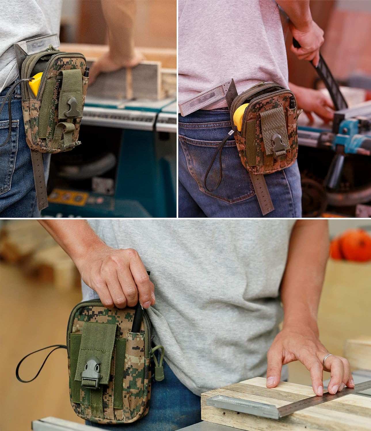 Tactical MOLLE Military Pouch Waist Bag for Hiking, Running and Outdoo