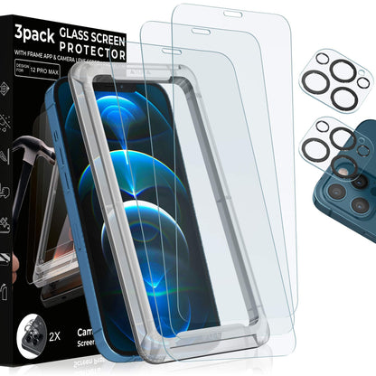 3 Pack Screen Protector Premium Quality Compatible for iPhone 12 Pro