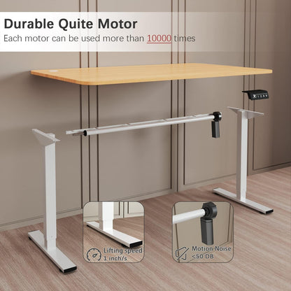 Electric Height Adjustable Standing Desk Large 55 X 24 Inches Sit