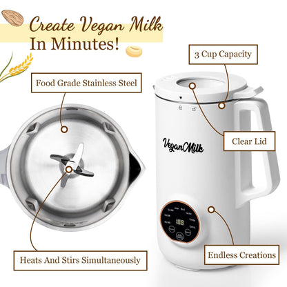 Soy Milk Maker Machine   8 in 1 Vegan Nut Milk Maker   Nut Milk