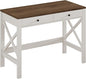 Farmhouse Desk 39" Computer Desk with Drawers, Small Study Writing