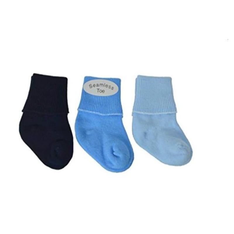 Infant Boy Cotton Turn Cuff Bootie 9 Pair Pack - Unisex Newborn