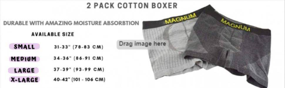 Men's Boxers, Cotton & Charcoal Infused Low Rise Trunk Underwear (2