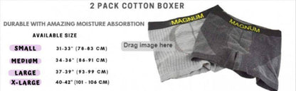 Men's Boxers, Cotton & Charcoal Infused Low Rise Trunk Underwear (2
