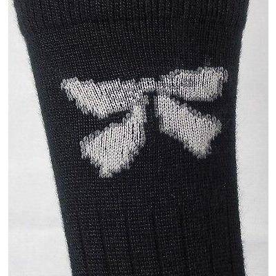 Women's Bow Socks, Hi-Bulk Acrylic Women's Sock, Cute Bow Sock, Crew