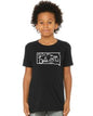 Youth South Dakota Line Font Outline Graphic Tee