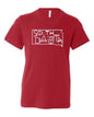 Youth South Dakota Line Font Outline Graphic Tee