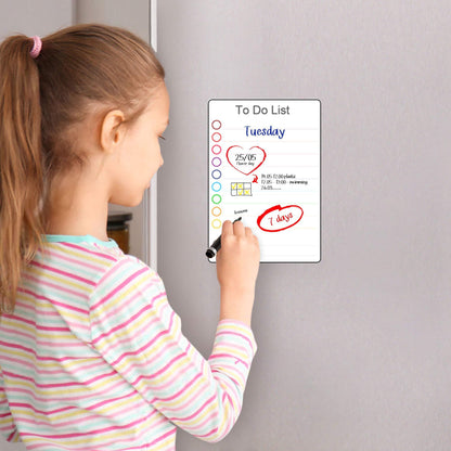 Magnetic to Do List for Fridge   5.5x8 inch Small Dry Erase Daily to