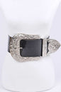 Plus Size Iconic Buckle Statement Patent Belt
