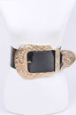 Plus Size Iconic Buckle Statement Patent Belt