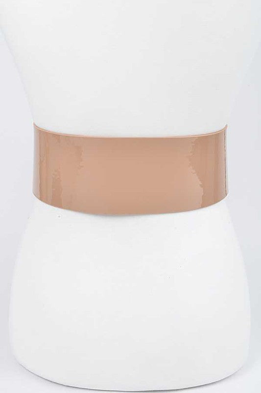 Plus Size Iconic Buckle Statement Patent Belt