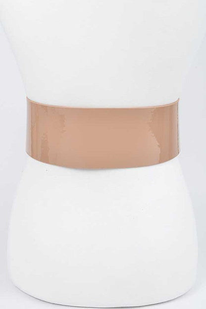 Plus Size Iconic Buckle Statement Patent Belt