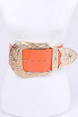 Plus Size Iconic Buckle Statement Patent Belt