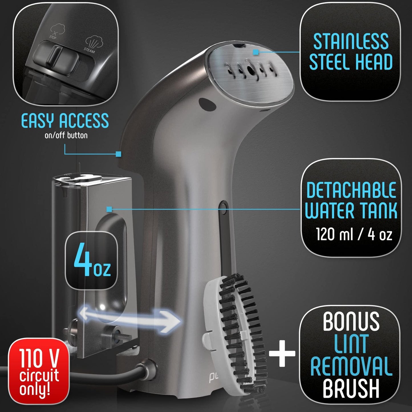 Clothing Steamer Travel Size Vacation Essentials HandHeld Portable
