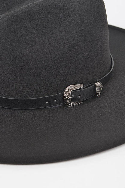 Western Belted Felt Fedora