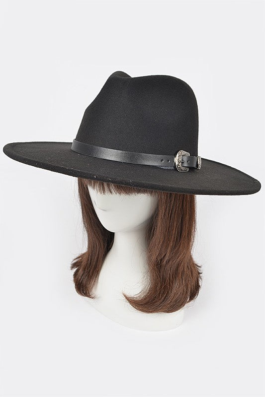 Western Belted Felt Fedora