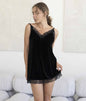 Black Velvet Velour Dreamy Nightgown