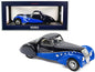 1937 Peugeot 302 Darl Mat Coupe Dark Blue and Blue 1/18 Diecast Model
